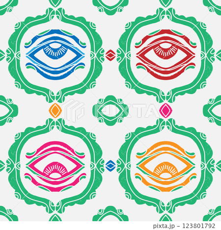 seamless pattern with pink roses 123801792