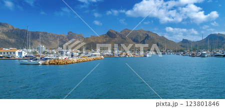 Marina of Puerto de Pollensa, Spain 123801846