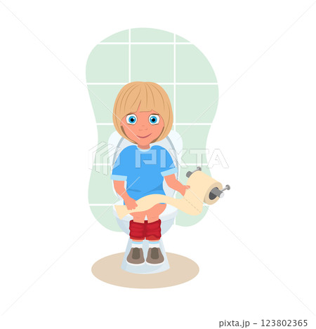 Flat  Illustration of Action Verbs. Item 2 123802365