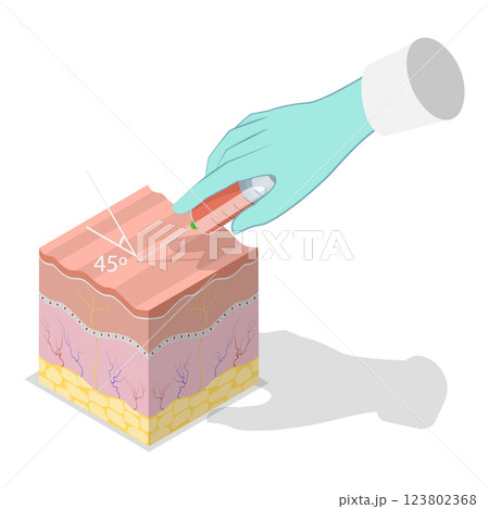 3D Isometric Flat Illustration of Types Of Injections. Item 1 3D Isometric Flat Illustration of Types Of Injections. Item 1 123802368