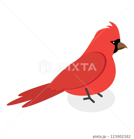 3D Isometric Flat  Set of City Birds. Item 5 123802382