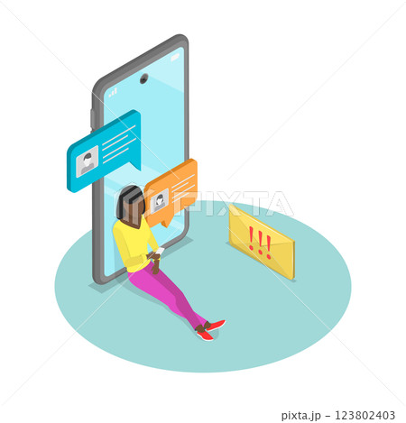 3D Isometric Flat Illustration of Bad Addictions. Item 2 3D Isometric Flat Illustration of Bad Addictions. Item 2 123802403