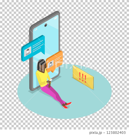 3D Isometric Flat Illustration of Bad Addictions. Item 2 3D Isometric Flat Illustration of Bad Addictions. Item 2 123802403