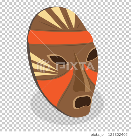 3D Isometric Flat  Illustration of African Shaman. Item 2 123802405