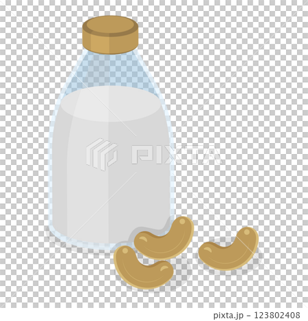 3D Isometric Flat Illustration of Vegan Milk. Item 2 3D Isometric Flat Illustration of Vegan Milk. Item 2 123802408