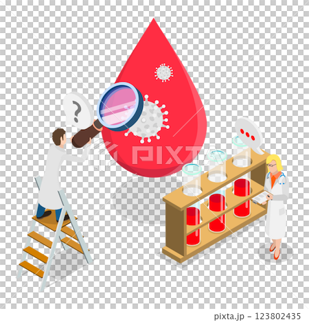 3D Isometric Flat  Illustration of Diabets. Item 2 123802435
