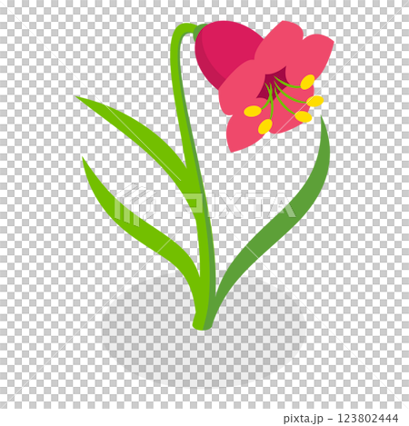 3D Isometric Flat  Illustration of Flowers Collection. Item 1 123802444