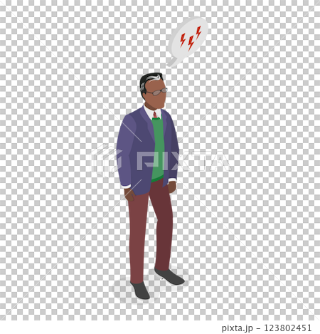 3D Isometric Flat Illustration of Human Personality Feelings. Item 3 3D Isometric Flat Illustration of Human Personality Feelings. Item 3 123802451