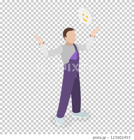 3D Isometric Flat Illustration of Human Emotions and Body Language. Item 2 3D Isometric Flat Illustration of Human Emotions and Body Language. Item 2 123802455
