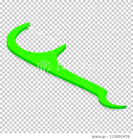 3D Isometric Flat  Illustration of Tooth Cleaning Tools. Item 6 123802476