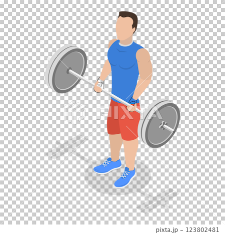 3D Isometric Flat Set of Different Physical Activities. Item 3 3D Isometric Flat Set of Different Physical Activities. Item 3 123802481