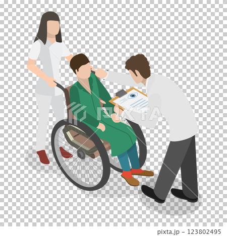 3D Isometric Flat  Illustration of Lasik Surgery. Item 3 123802495