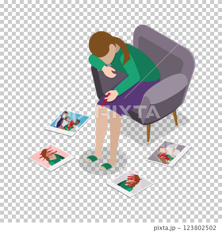 3D Isometric Flat Illustration of Inner Conflict. Item 5 3D Isometric Flat Illustration of Inner Conflict. Item 5 123802502