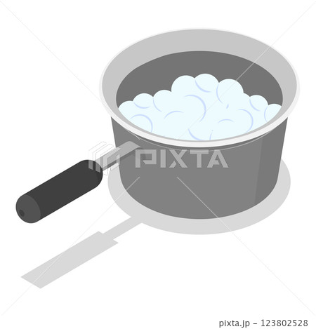 3D Isometric Flat  Set of Tableware. Item 5 123802528