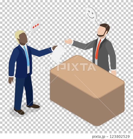 3D Isometric Flat Illustration of Political Election Process. Item 1 3D Isometric Flat Illustration of Political Election Process. Item 1 123802529