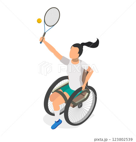 3D Isometric Flat  Set of Paralympians. Item 11 123802539