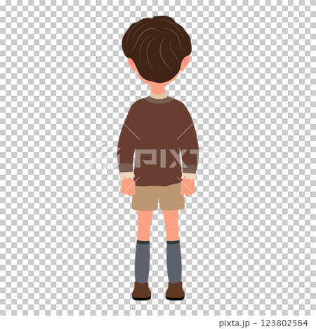 Flat  Illustration of Kid Boy Wearing Sweater. Item 3 123802564