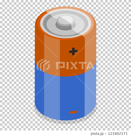 3D Isometric Flat  Illustration of Battery Set. Item 3 123802571