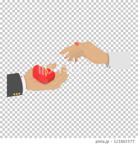 3D Isometric Flat Illustration of Wedding Ring. Item 1 3D Isometric Flat Illustration of Wedding Ring. Item 1 123802577