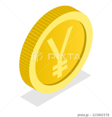 3D Isometric Flat  Illustration of World Currency Coins. Item 7 123802578