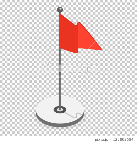 3D Isometric Flat  Set of Golf Equipment. Item 5 123802584