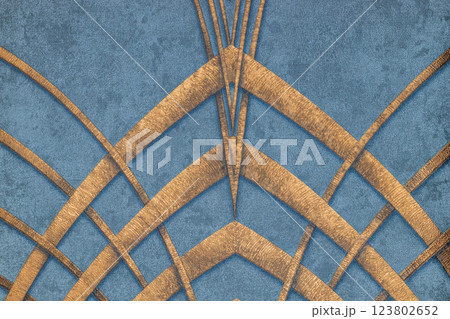 Decorative Fabric Wallcovering Featuring Intricate Design 123802652