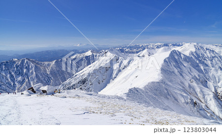 谷川連峰の雪景色・主稜線の絶景 谷川連峰の雪景色・主稜線の絶景 123803044