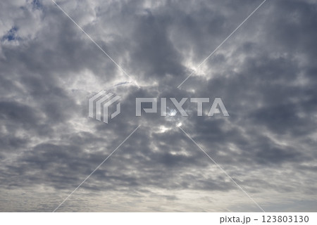 《自然・風景素材》曇空　曇天　雲り 123803130