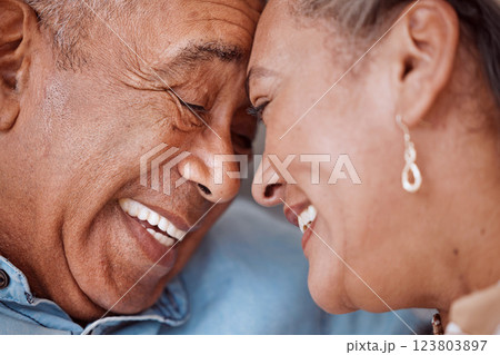 Love, couple and face of senior man and woman embracing and laughing, relax and bonding in their living room. Rest, happiness and retirement by caring soulmate share sweet moment, enjoy relationship Love, couple and face of senior man and woman embracing and laughing, relax and bonding in their living room. Rest, happiness and retirement by caring soulmate share sweet moment, enjoy relationship 123803897