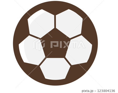 シンプルなサッカーボールのアイコン／ベクターイラスト素材（背景透明） 123804136