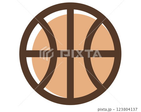 シンプルなバスケットボールのアイコン/ベクターイラスト素材(背景透明) シンプルなバスケットボールのアイコン/ベクターイラスト素材(背景透明) 123804137