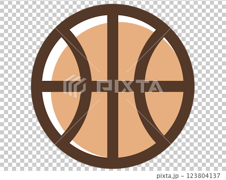 シンプルなバスケットボールのアイコン/ベクターイラスト素材(背景透明) シンプルなバスケットボールのアイコン/ベクターイラスト素材(背景透明) 123804137