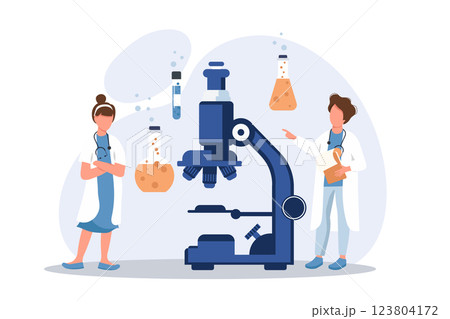 Medical tests template. chemical laboratory analysis. laboratory analysis concept. woman laboratory assistance with microscope, medical office or laboratory Medical tests template. chemical laboratory analysis. laboratory analysis concept. woman laboratory assistance with microscope, medical office or laboratory 123804172