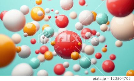 Colorful abstract spheres floating in a vibrant background, representing creativity. Colorful abstract spheres floating in a vibrant background, representing creativity. 123804703