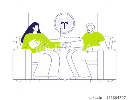 Living donor abstract concept vector illustration. 123804797