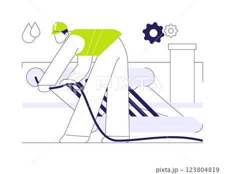 Solar water heater abstract concept vector illustration. 123804819