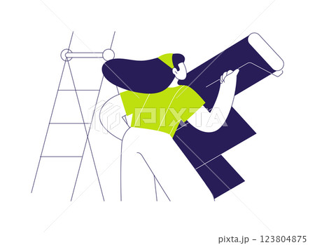 Finish coat abstract concept vector illustration. Finish coat abstract concept vector illustration. 123804875