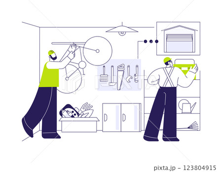 Garage maintenance abstract concept vector illustration. 123804915