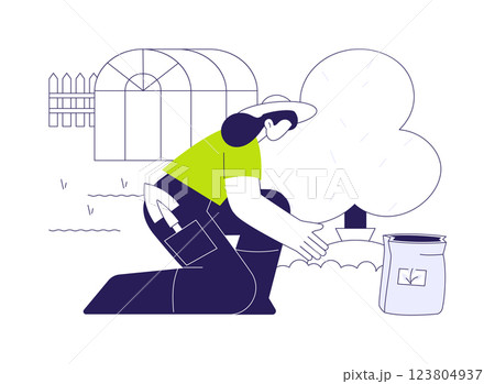 Garden planting service abstract concept vector illustration. 123804937