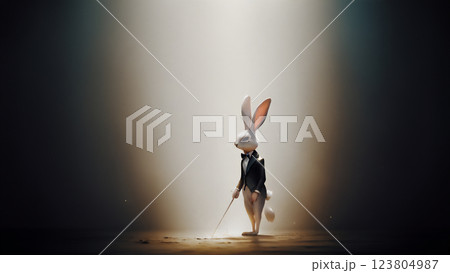 異世界のラビットのいる風景　AI生成素材 123804987