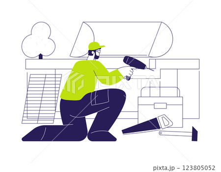BBQ spot abstract concept vector illustration. 123805052