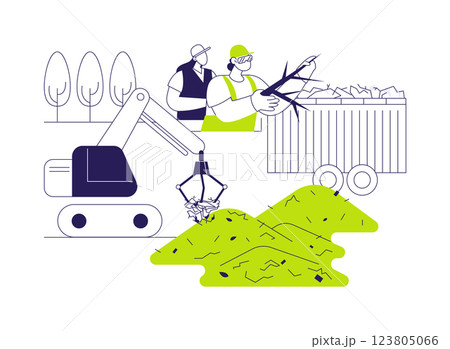 Landscape cleanup abstract concept vector illustration. 123805066