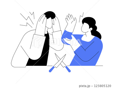 Fighting isolated cartoon vector illustrations. Fighting isolated cartoon vector illustrations. 123805120