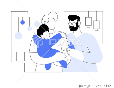 Same-sex marriage isolated cartoon vector illustrations. Same-sex marriage isolated cartoon vector illustrations. 123805132