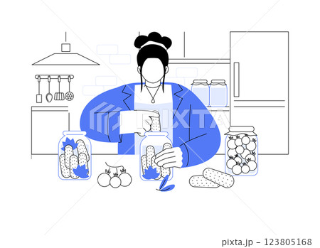 Canning isolated cartoon vector illustrations. 123805168