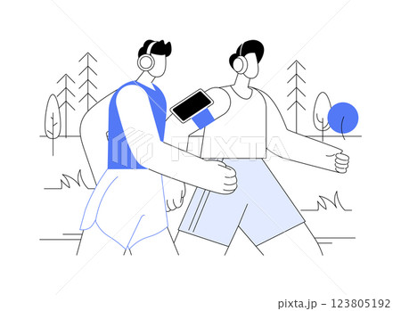 Jogging isolated cartoon vector illustrations. 123805192