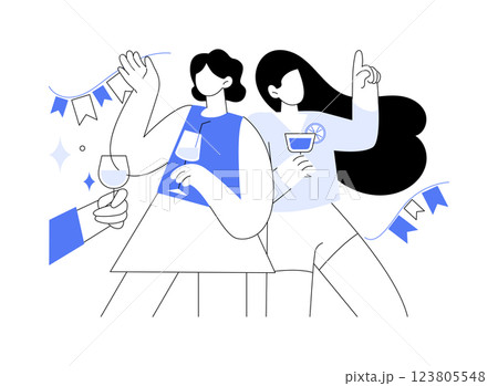 Cocktail party isolated cartoon vector illustrations. 123805548