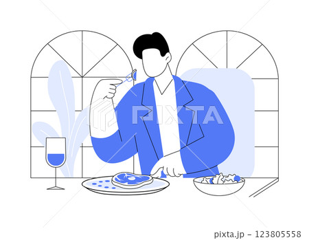 Steak house isolated cartoon vector illustrations. Steak house isolated cartoon vector illustrations. 123805558