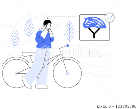 Safe cycling isolated cartoon vector illustrations. Safe cycling isolated cartoon vector illustrations. 123805590