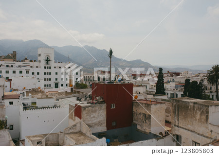 General view of the skyline of Tetouan and the medina General view of the skyline of Tetouan and the medina 123805803